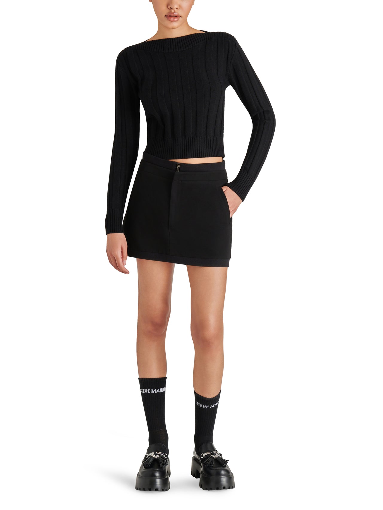 Serra Sweater Black, Sweater by Steve Madden | LIT Boutique