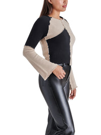 Thumbnail for Rylee Asymmetrical Colorblock Sweater, Sweater by Steve Madden | LIT Boutique