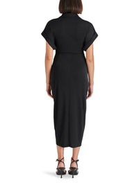 Thumbnail for Tori Knit Short Sleeve Black Dress, Maxi Dress by Steve Madden | LIT Boutique