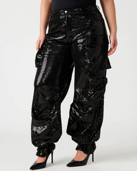 Thumbnail for Duo Sequin Pant Black, Pant Bottom by Steve Madden | LIT Boutique