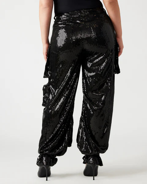Duo Sequin Pant Black, Pant Bottom by Steve Madden | LIT Boutique