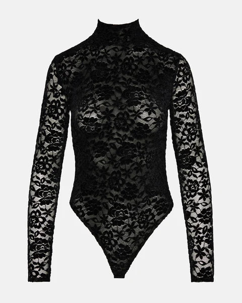 Cassi Bodysuit Black, Bodysuit Blouse by Steve Madden | LIT Boutique