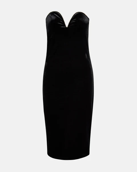 Charlene Dress Black, Midi Dress by Steve Madden | LIT Boutique