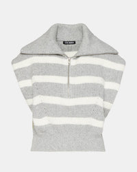 Thumbnail for Easton Sweater Vest Grey, Sweater by Steve Madden | LIT Boutique