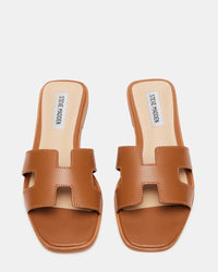 Thumbnail for Hadyn Shoe Cognac Leather, Flat Shoe by Steve Madden | LIT Boutique