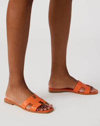 Thumbnail for Hadyn Shoe Orange Leather, Flat Shoe by Steve Madden | LIT Boutique