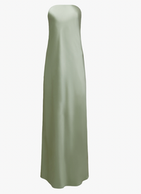Thumbnail for Strapless Silky Maxi Dress Sage, Maxi Dress by We Wore What | LIT Boutique