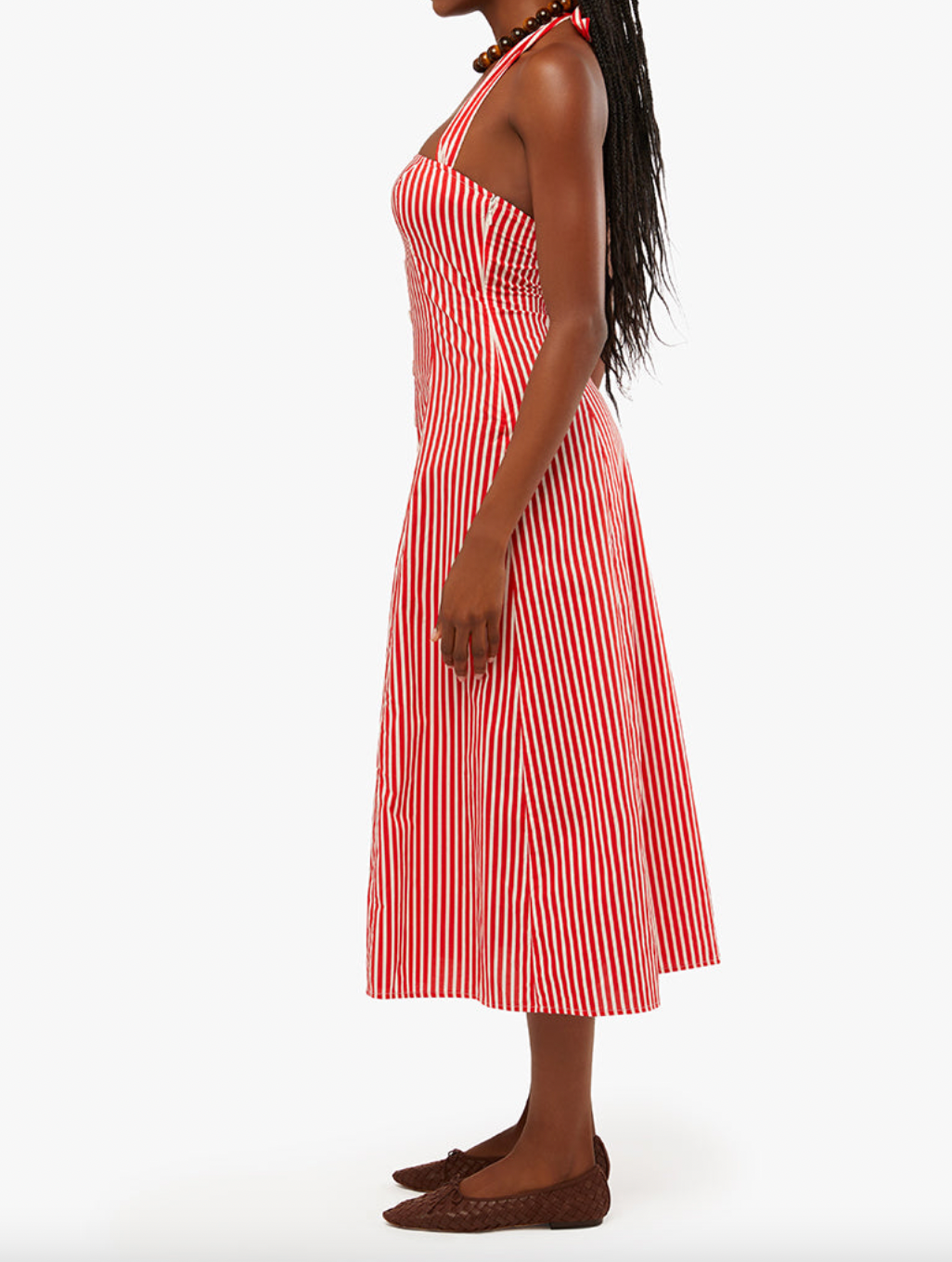 Halter Button Up Midi Dress Red, Midi Dress by Onia | LIT Boutique