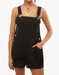 Thumbnail for Basic Short Eyelet Overall Black, Romper Dress by Onia | LIT Boutique