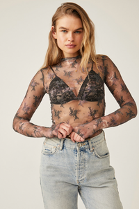 Thumbnail for Printed Lady Lux Layering Top Night Sky, Tops by Free People | LIT Boutique