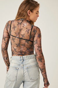 Thumbnail for Printed Lady Lux Layering Top Night Sky, Tops by Free People | LIT Boutique