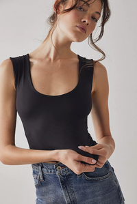 Thumbnail for Clean Lines Muscle Cami Black, Tank Tee by Free People | LIT Boutique