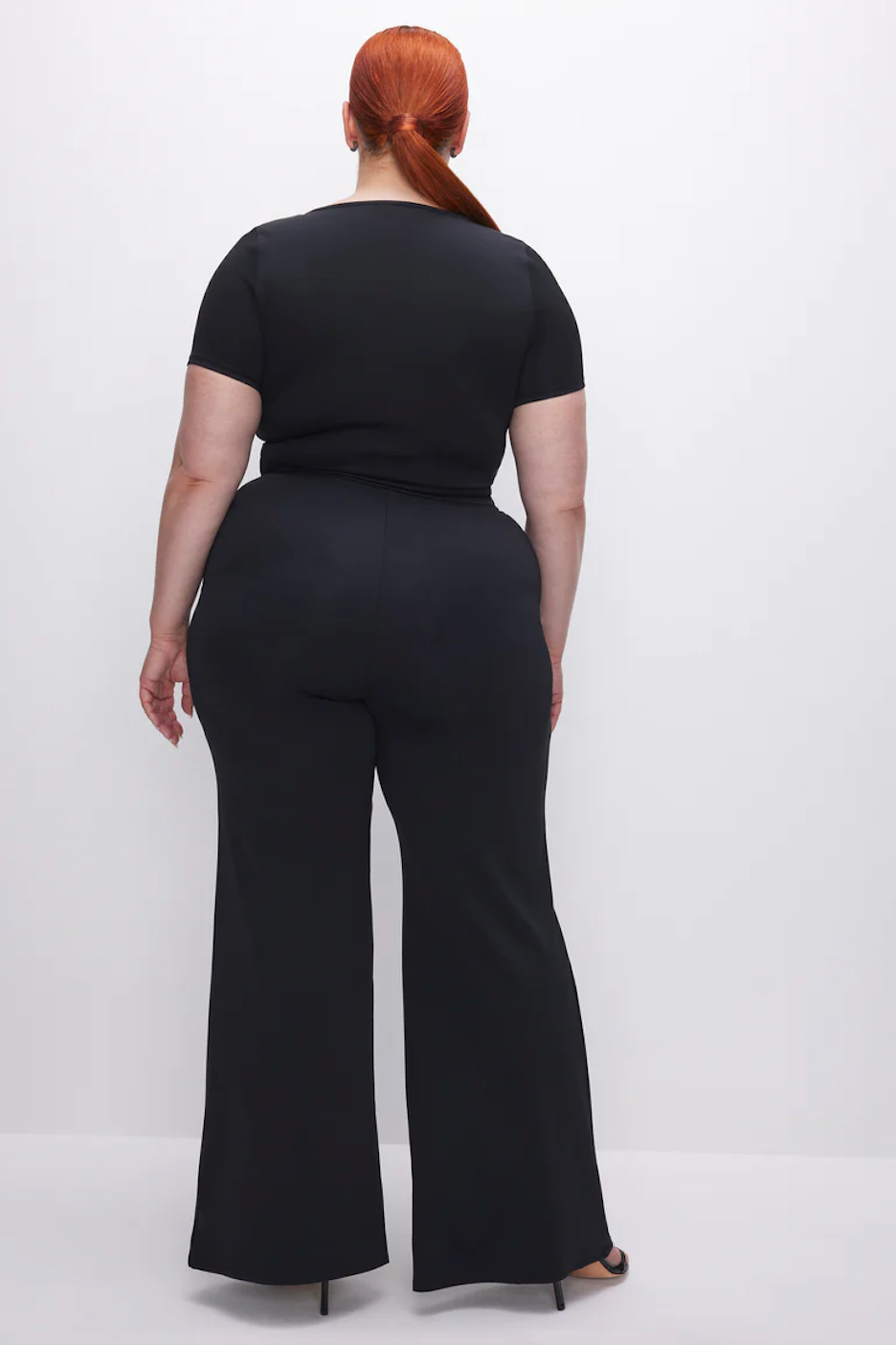 Scuba Pull On Palazzo Pants Black, Pant Bottom by Good American | LIT Boutique