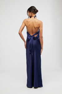 Thumbnail for Strapless Silky Maxi Dress Navy, Maxi Dress by We Wore What | LIT Boutique