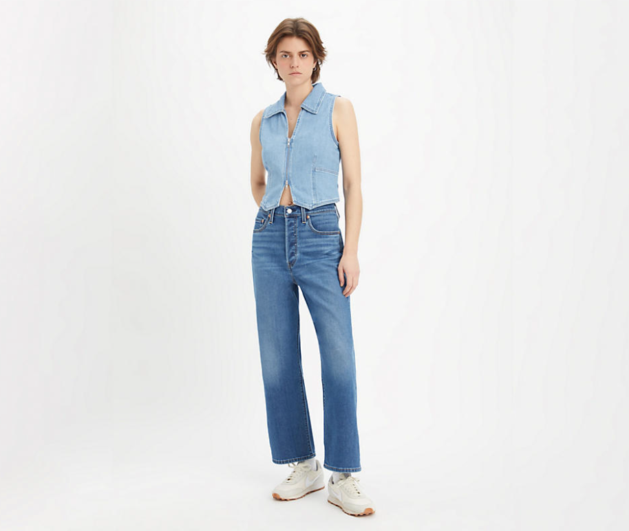 Ribcage Straight Ankle Hitzig Mid, Flare Denim by Levi | LIT Boutique