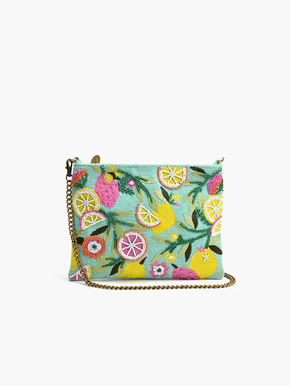 Citrus Blueberry Infusion Clutch Teal, Daytime Bag by America and Beyond | LIT Boutique