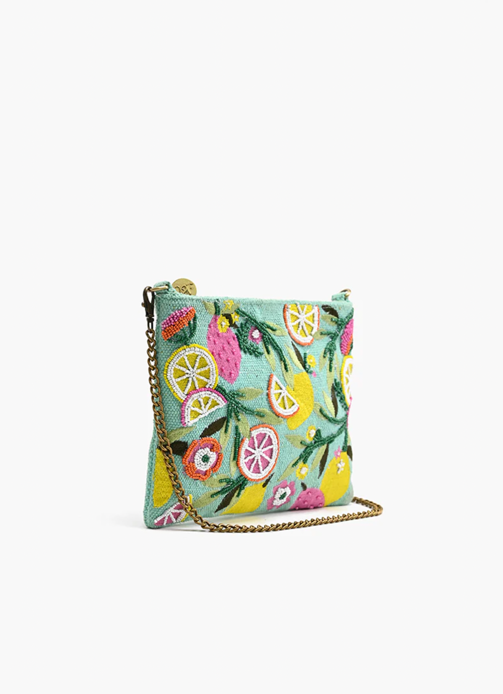 Citrus Blueberry Infusion Clutch Teal, Daytime Bag by America and Beyond | LIT Boutique