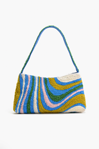 Thumbnail for Oceanic Wavefoam Shoulder Bag Blue, Daytime Bag by America and Beyond | LIT Boutique