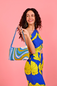 Thumbnail for Oceanic Wavefoam Shoulder Bag Blue, Daytime Bag by America and Beyond | LIT Boutique