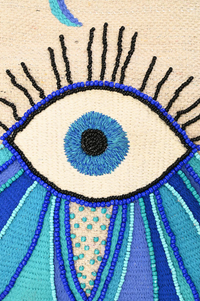 Thumbnail for Wanderlust Evil Eye Tote Blue, Daytime Bag by America and Beyond | LIT Boutique