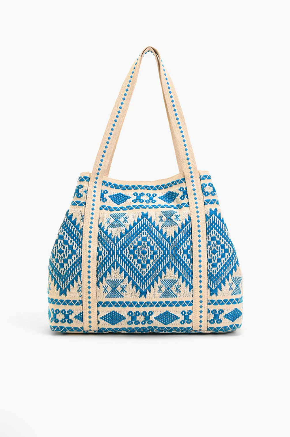 Wanderlust Evil Eye Tote Blue, Daytime Bag by America and Beyond | LIT Boutique