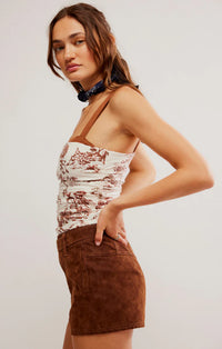 Thumbnail for Printed 2 Tone Tank Oak Combo, Tank Blouse by Free People | LIT Boutique