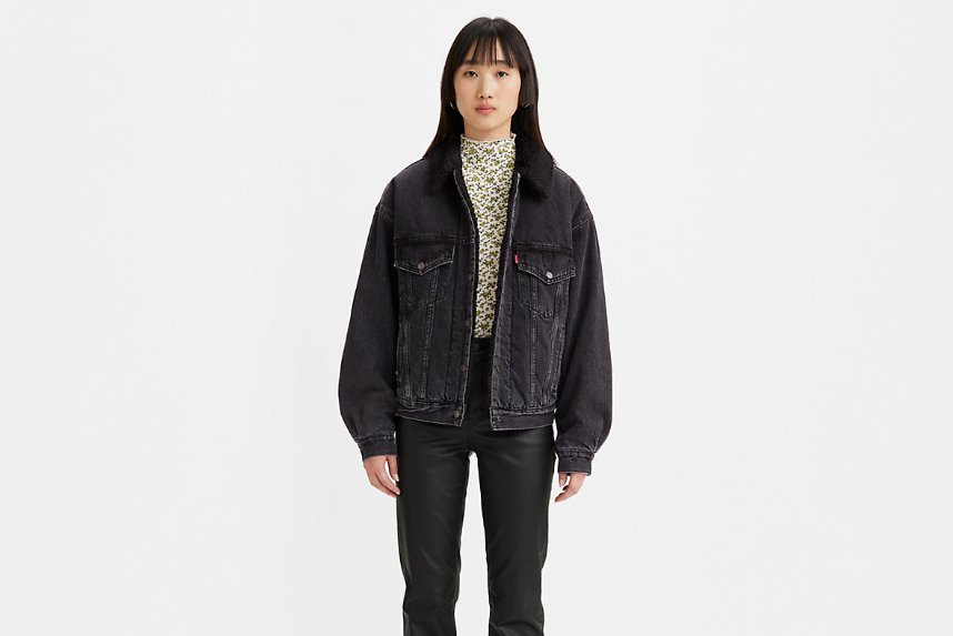 90s Sherpa Trucker Are You Afraid Of The, Coat Jacket by Levi Strauss & Co | LIT Boutique