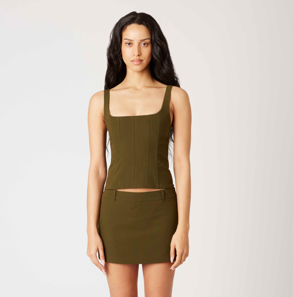 Serenity Top Khaki, Tank Tee by NIA | LIT Boutique