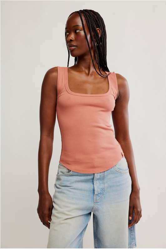 Hummingbird Tee Cedarwood Pink, Tank Tee by Free People | LIT Boutique