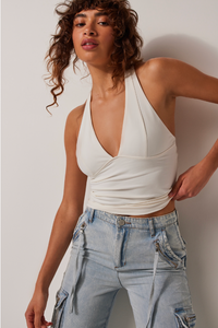 Thumbnail for Still Here Halter Ivory, Tank Tee by Free People | LIT Boutique