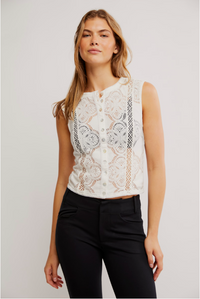 Thumbnail for Jae Knit Top Ivory, Tank Blouse by Free People | LIT Boutique