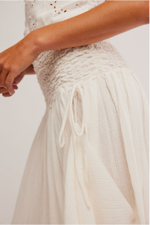 Prairie Convertible Skirt White, Maxi Skirt by Free People | LIT Boutique