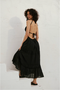 Thumbnail for Taking Sides Maxi Dress Black, Maxi Dress by Free People | LIT Boutique