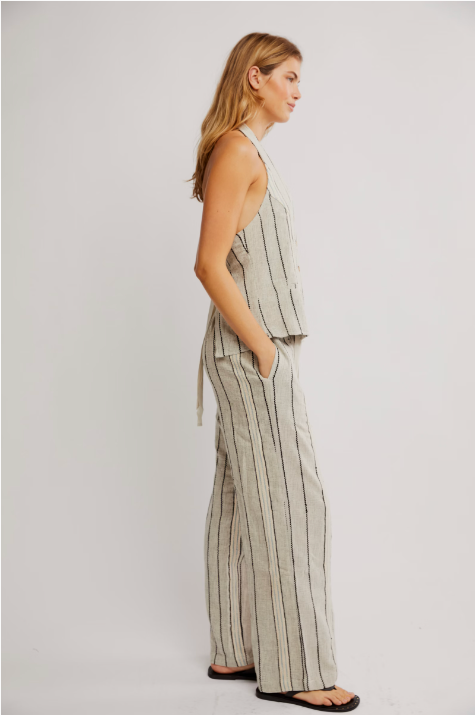 Take Me to Paris Striped Set White, Pant Bottom by Free People | LIT Boutique