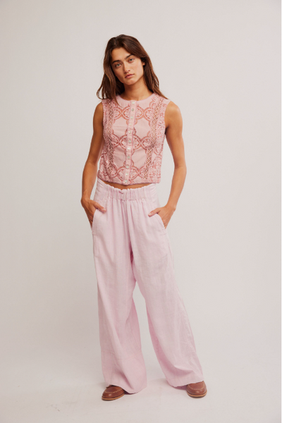 Days End Linen Pant Pink-A-Boo | LIT Boutique