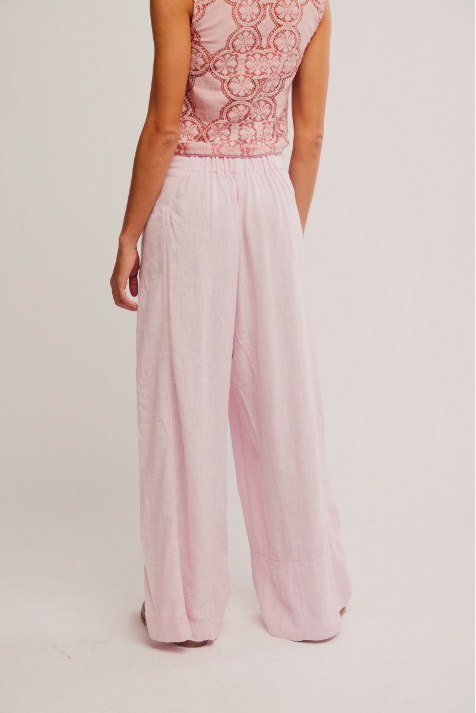 Days End Linen Pant Pink-A-Boo, Pant Bottom by Free People | LIT Boutique