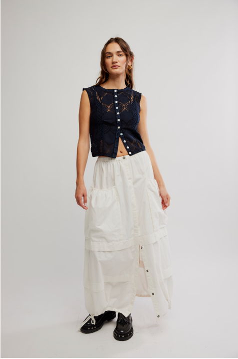 Eloise Maxi Skirt Ivory, Maxi Skirt by Free People | LIT Boutique