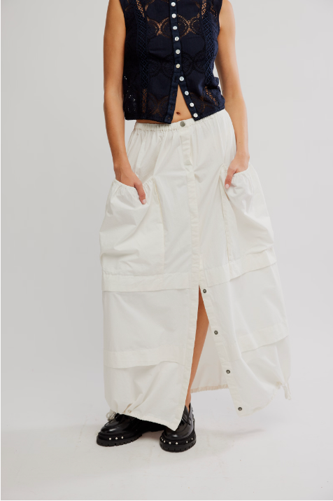 Eloise Maxi Skirt Ivory, Maxi Skirt by Free People | LIT Boutique