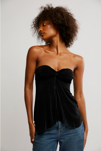 Thumbnail for Call Me Later Tunic Black, Tank Tee by Free People | LIT Boutique