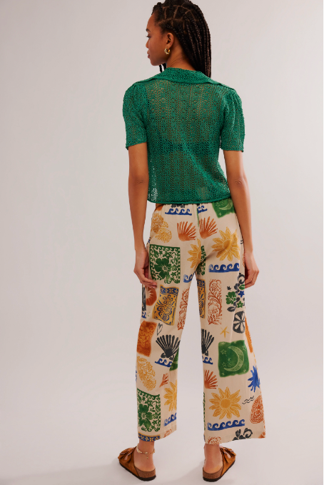 Seaside Pull-On Pant Colorful Print