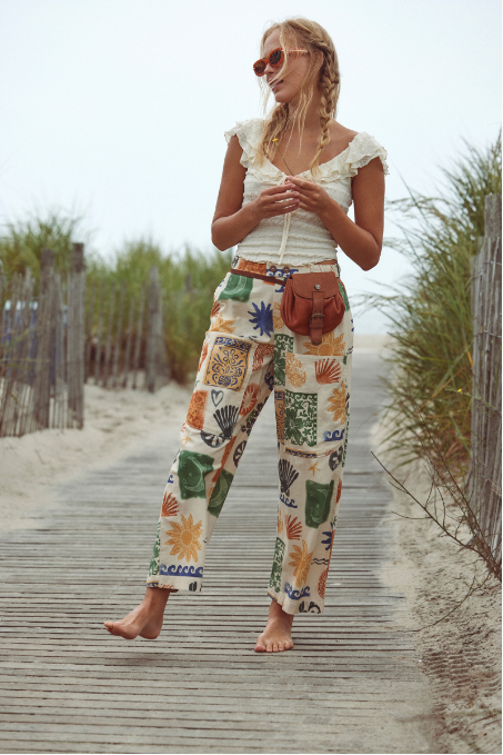 Seaside Pull-On Pant Colorful Print