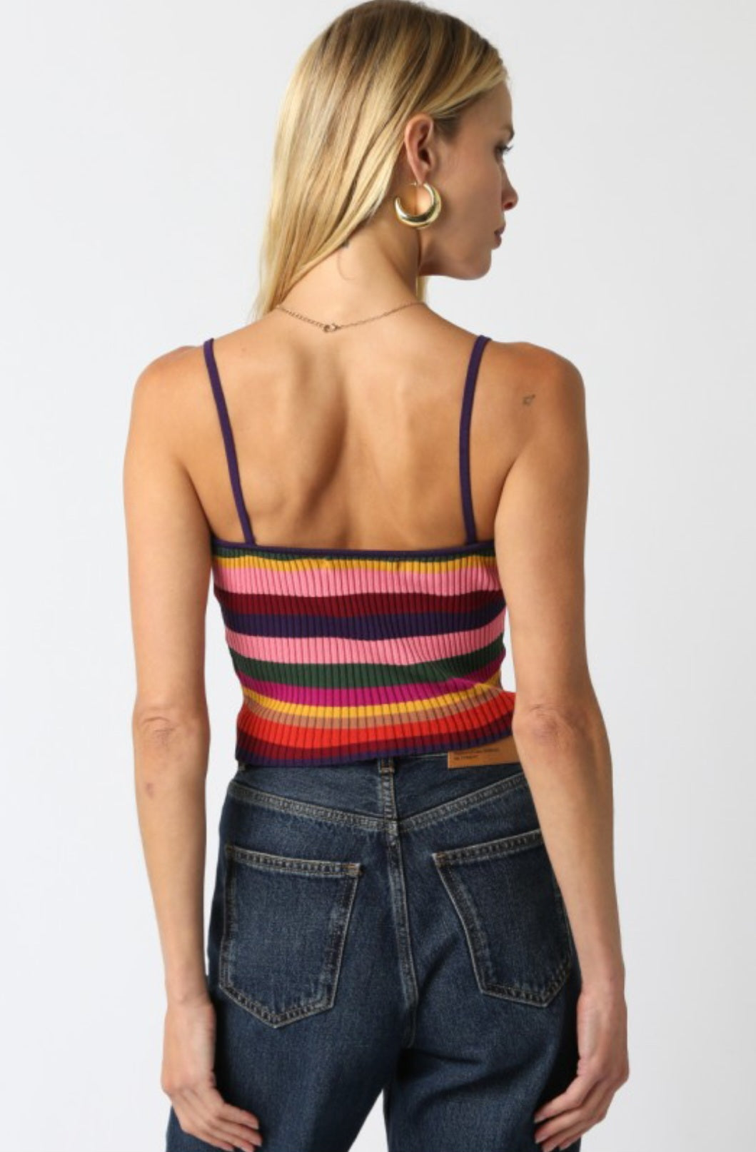 Kathy Stripe Knit Top, Tank Tee by Refine | LIT Boutique