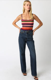 Thumbnail for Kathy Stripe Knit Top, Tank Tee by Refine | LIT Boutique