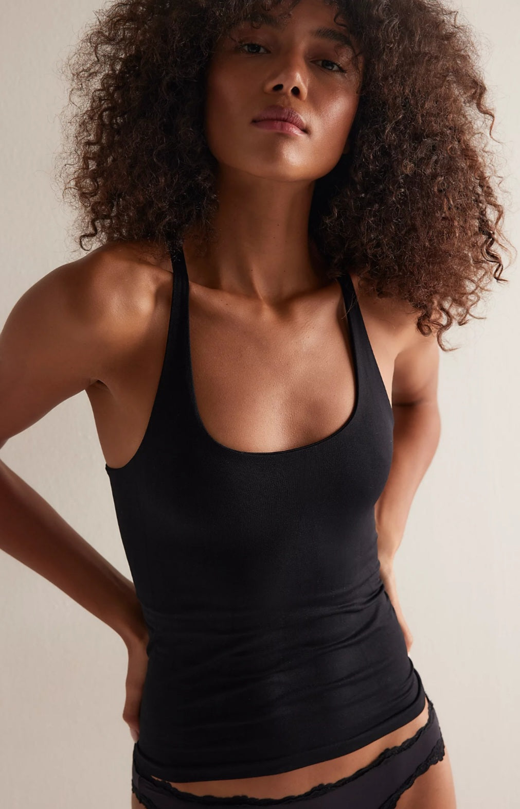 Clean Lines Racerback Black