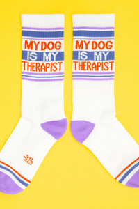 Thumbnail for My Dog Is My Therapist Socks, Essentials Acc by Gumball Poodle | LIT Boutique