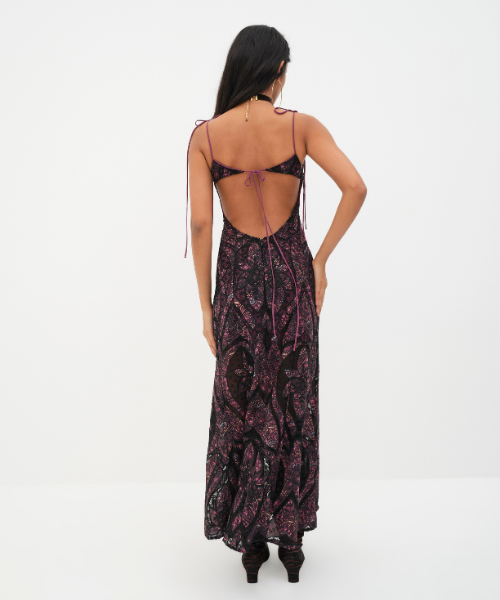 Valerie Deep Purple Maxi Dress, Maxi Dress by for Love & Lemons | LIT Boutique