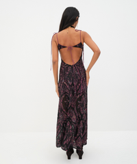 Thumbnail for Valerie Deep Purple Maxi Dress, Maxi Dress by for Love & Lemons | LIT Boutique