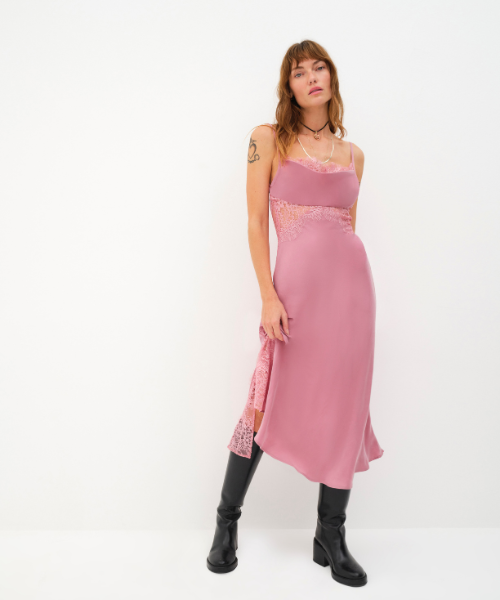 Ruby Midi Dress Mauve, Midi Dress by for Love & Lemons | LIT Boutique