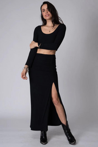 Thumbnail for Get Together Maxi Skirt With Side Slit, Maxi Skirt by Stillwater | LIT Boutique