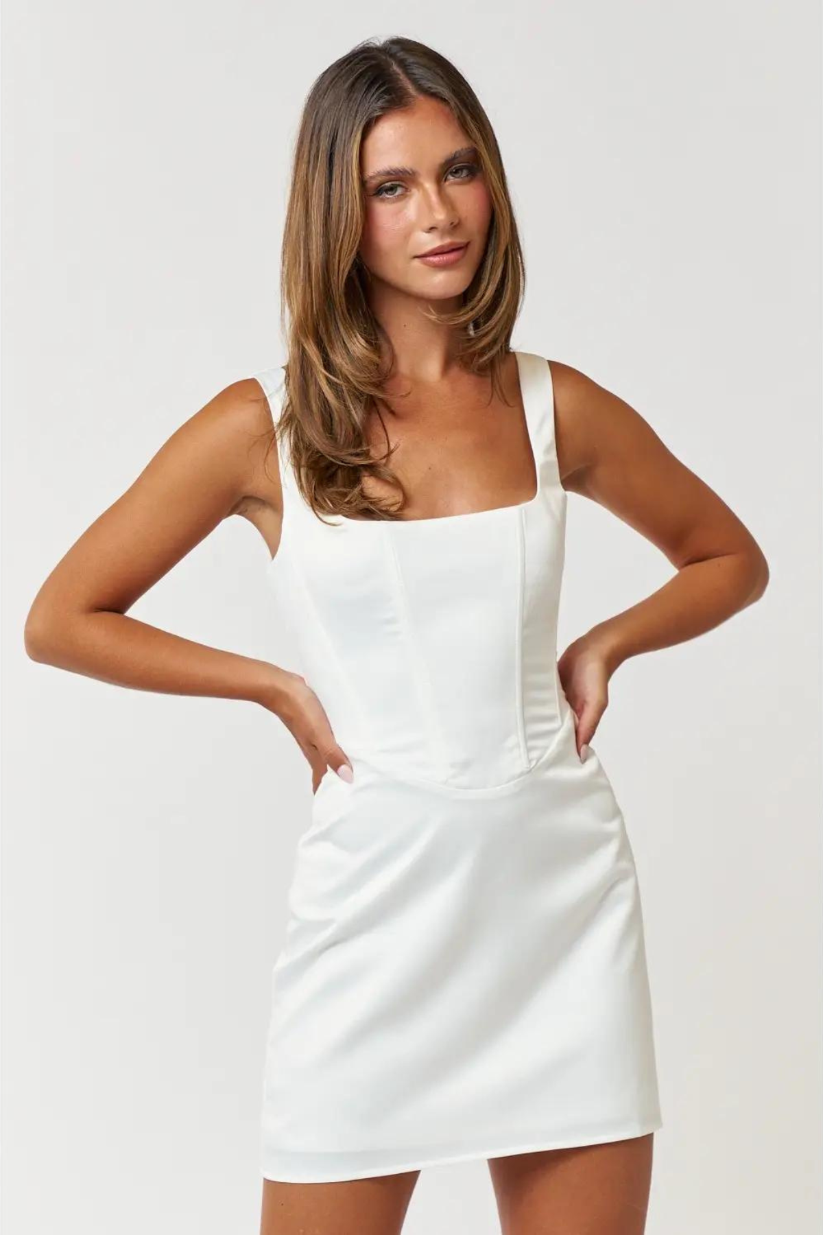 Enchanting Bloom Mini Dress White, Mini Dress by Blue Blush | LIT Boutique